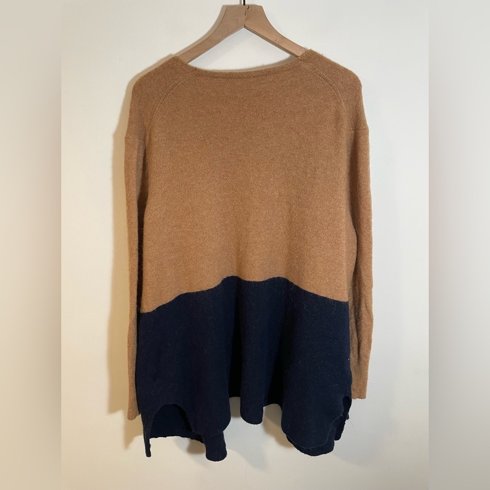 Madewell Classic Minimalist Capsule Kent Coziest Colorblock Cardigan Sweater Lg - Picture 4 of 8